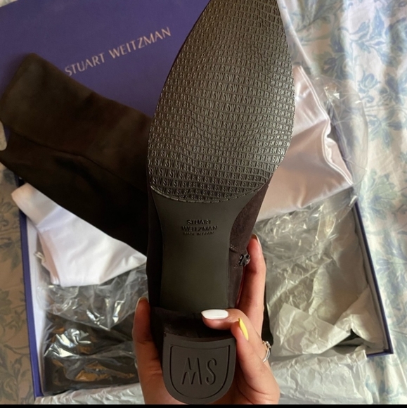 🤎HP🤎NEW STUART WEITZMAN Allwayhunk Brown Suede Over-The-Knee Boot Size 10.5 - Picture 5 of 9